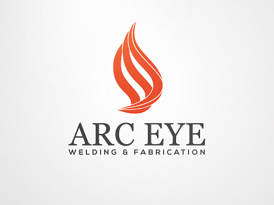 Arc Eye Draft Logo branding corporate identity design graphic design identity logo mark orange steel student weld welding