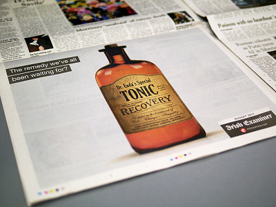 Budget 2015 Newspaper Ad advertising alcohol bottle bourbon design graphic design lettering newspaper ad serif typography vintage whiskey
