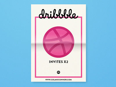 Dribbble Invite Giveaway competition design dribbble graphic design invite logo mockup newspaper poster vector