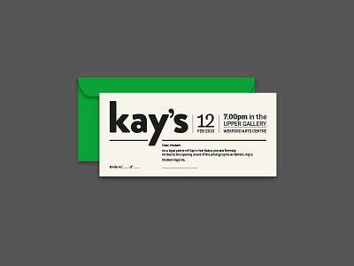 Kay's Photography Exhibition Invite design graphic design invite ireland kays mockup retro typography wexford
