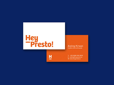 Hey Presto! Business Cards branding business card food graphic design ireland logo logotype mockup startup typography vibrant visual identity