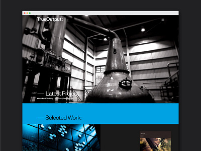 TrueOutput: Portfolio Website agency design homepage ireland landing layout portfolio typography ui ux webdesign website
