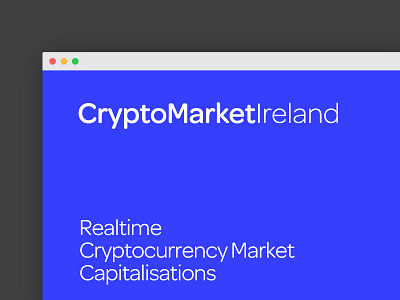 CryptoMarket Ireland altcoin bitcoin branding crypto cryptocurrency graphic design ireland logotype typography ui ux visual identity