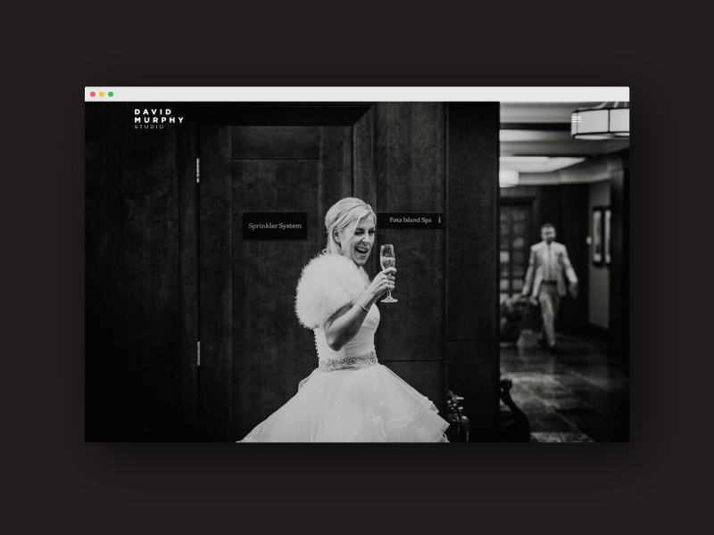 David Murphy Studio Website logo photography wedding clean web website webdesign ux ui navigation menu layout