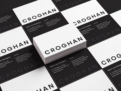Croghan Visual Identity branding business card business card mockup graphic design identity ireland irish logo logotype minimal mockup visual identity