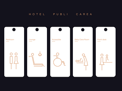 Hotel Publi Carea app icon illustration ui 图标 设计