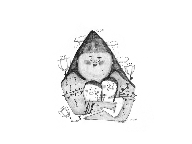 Mount Dad 006 mountain challenge graphic design graphic art doodle art character artist art illustrator illustration design