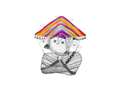 Vinicunca Mountain 008 art artist challenge character design doodle art graphic art graphic design illustration illustrator llama mountain peru rainbow