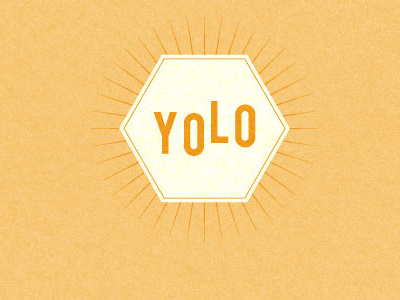 Yolo badge hipster icon yellow yolo