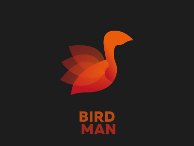 Birdman birdman icon logo orange