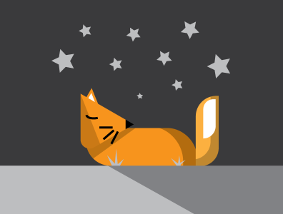 Sleeping Fox geometric design geometric illustration