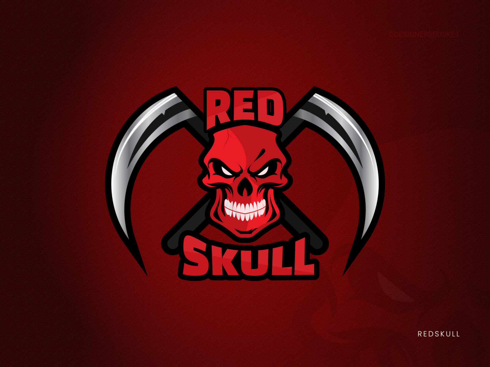 RED SKULL Logo Concept by Designers Bucket on Dribbble