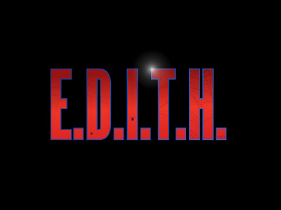 E.D.I.T.H. From Spiderman blue concept creative design e.d.i.t.h. edith ironman logo movie red spider spider web spiderman tony stark web