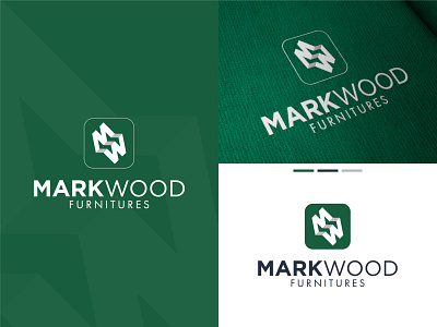 MarkWood Logo Concept alphabet branding concept creative design furniture logo go green graphicdesign green icon identity logo logotype minimal tree