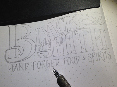 Blacksmith Branding illustration lettering typography