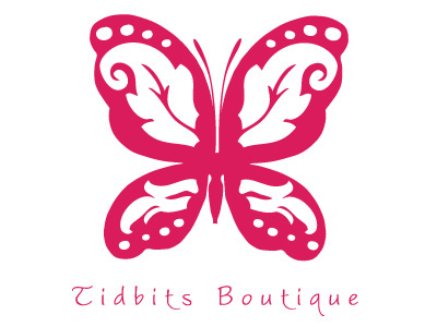 Tidbits Logo butterfly logo ornate tidbits