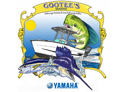 Gootee's Marine Shirt Design boats design fish illustration logo marine shirt splash water