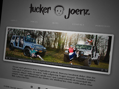 Tucker Joenz Photography Site Design art design development photography web