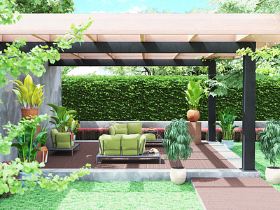TAMI Garden Sofa - 3d Model