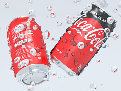 Cocacola Cans Render