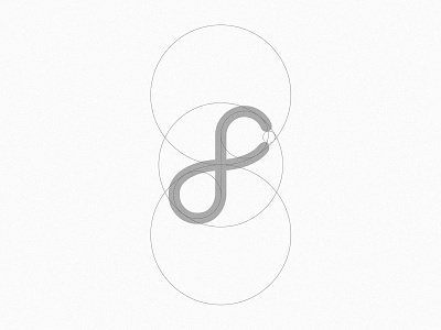 F + Infinity logo concept grid branding design gird logo golden ration grid grid construction grid design grid layout infinity lettermark logo vector