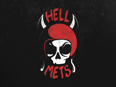 HellMets Logo Concept badge badge design badge logo badgedesign biker branding design dribbbler graphic design hell logo logodesign riders skull typography vector