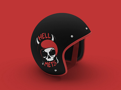 HellMets Logo Concept Mock up