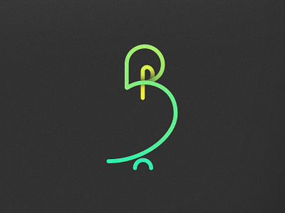 B + Bird Logo Concept