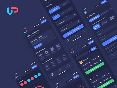 UpLix - Online Mini-Games (Mobile Version) android app app design balance banner dark ui dashboad elements gambling game interface ios minigame mobile mobile ui online games ui ui kit ux wheel