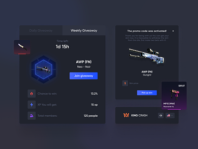 CSGO Web Site - UI Elements Kit