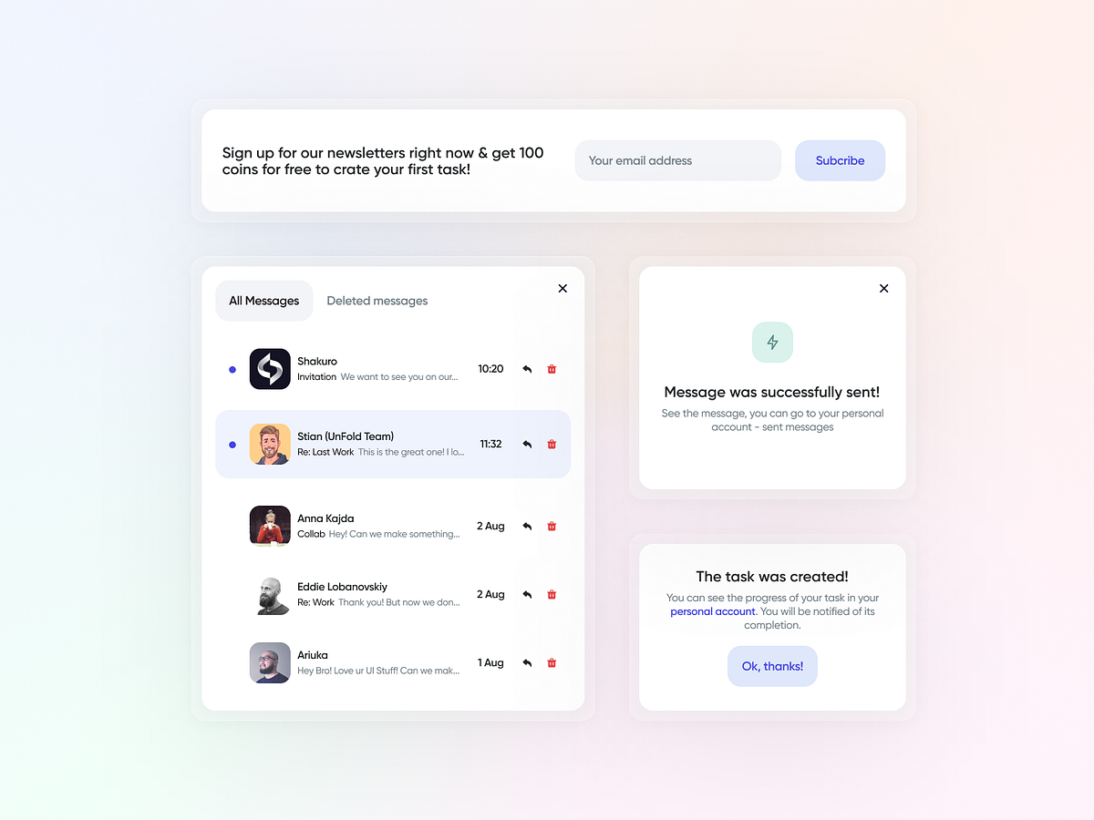 Sidebar Notification Dribbble designs, themes, templates and downloadable graphic elements on