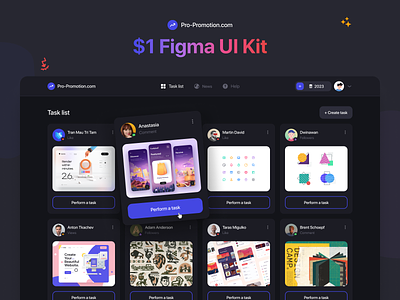 Web Service - Free Figma UI Kit app app design dark theme dark ui dashboad design figma free freebie interface light theme mobile ui promotion service ui ui elements ui kit ui8 ux