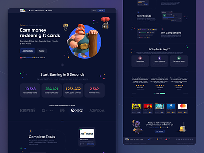 TapRacks - Game Landing Page