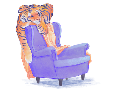 Mr. Tiger for February 2022 calendar character character design character illustration design digital art graphic design illustration photoshop procreate tiger