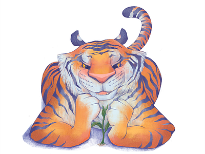 Mr. Tiger for March 2022 2022 calendar calendar character design character illustration design digital art graphic design illustration procreate product design stationary design