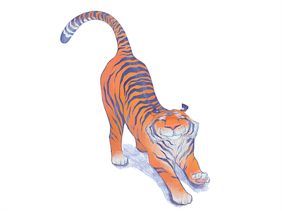 Mr.Tiger for June 2022 calendar character design character illustration design digital art digital illustration graphic design illustration procreate stationary design tiger