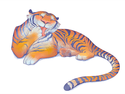 Mr. Tiger for July 2022 2022 calendar calendar calendar design character design character illustration design digital art digital illustration graphic design illustration procreate stationary stationary design tiger