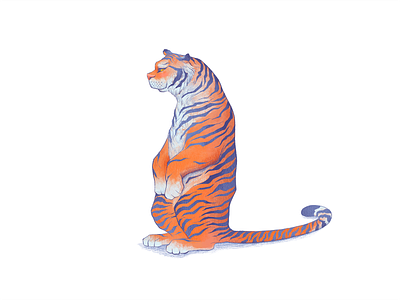 Mr. Tiger for November 2022 2022 calendar calendar design character design character illustration design digital art digital illustration graphic design illustration procreate stationary tiger