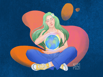 Earth day art climate awareness design digital art draw the change earth day environment graphic design green peace illustration nature illustration procreate