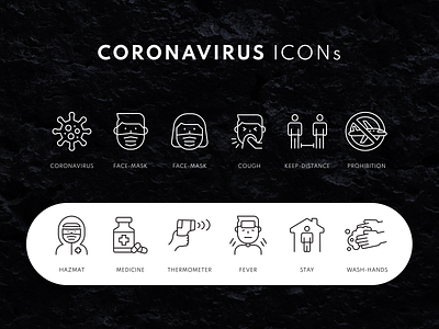 Coronavirus Icons app art coronavirus covid 19 design icon iconography icons iconset illustration ui vector virus web