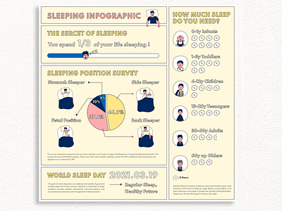 Sleeping Infographic design graphic graphic design iconography illustraion info infographic ui ux