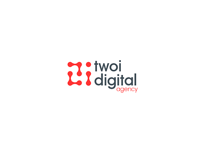 Twoi Digital branding design flat logo minimal typography vector