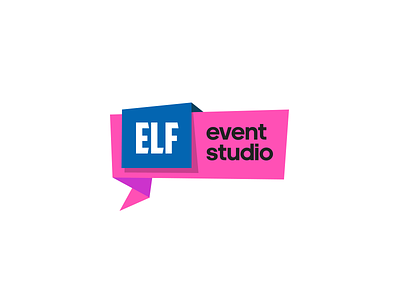Elf Event Studio branding design flat illustration lettering logo type vector