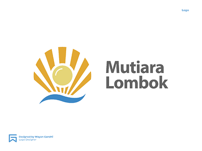 Mutiara Lombok | Lombok Pearl blue clever logo graphic design logo logo design lombok mutiara mutiara lombok orange pearl pearl logo silver simple logo wayan gandhi wgndhi