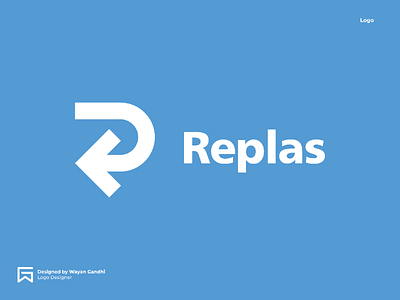 R + Recycle | Replas clever logo graphic designer logo logo design r logo recycle logo replas simple logo wayan gandhi wgndhi