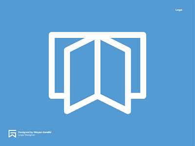 Open Book Logo Concept book logo clever logo logo logo design monogram open book open book logo open logo simple logo wayan gandhi