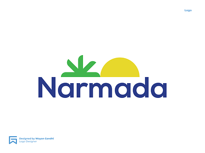 Narmada Logo Concept 2 by Wayan Gandhi clever logo logo logo design logo narmada mineral water mineral water logo monogram narmada narmada logo simple logo sun logo water logo wayan gandhi