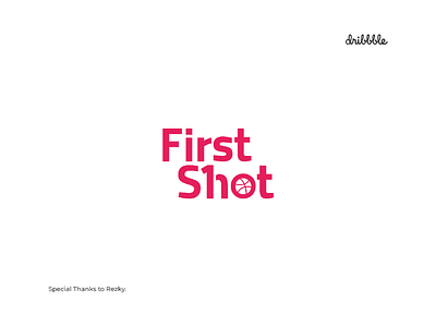 1st First Shot Logo Design dribbble dribbble invitation first shot flat logo hello dribble logo logo design logo designer type logo