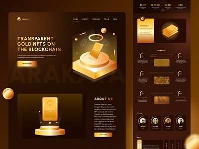 Arakata - Gold NFTs Landing Page