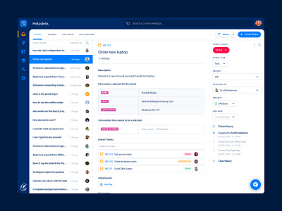 Capacity Helpdesk - Ticket View